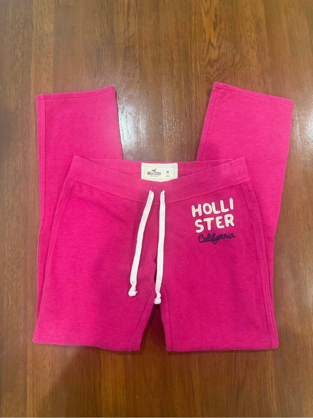 Hollister Women’s ' Bright Hot Pink Joggers with Drawstring